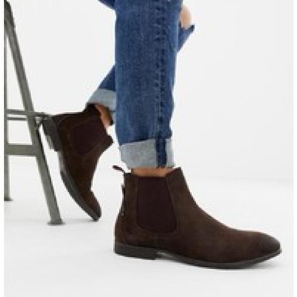 Ben Sherman Monroe Chelsea Boots in Brown Suede main image 6